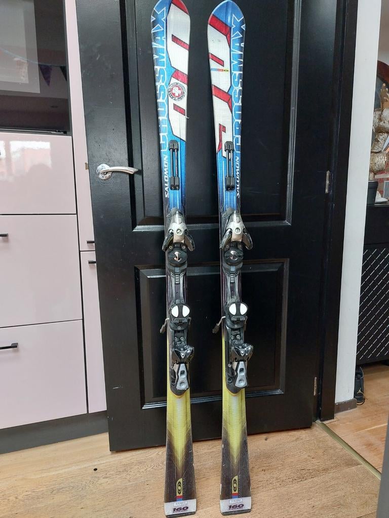 Solomon grossmax carve ski's incl bindingen - 160cm, Ophalen, 160 tot 180 cm, Gebruikt, Salomon