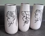 Vintage vaasjes Boonstra met meisjeshoofd ook per stuk tk, Overige kleuren, Ophalen of Verzenden, Minder dan 50 cm, Glas