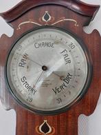 Antieke Art Nouveau Barometer & Thermometer – F. Barker, Ophalen of Verzenden