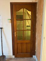 Houten binnendeur met rookglas, 77x211cm ophalen dordrecht, Doe-het-zelf en Verbouw, Deuren en Horren, Ophalen, Gebruikt, Minder dan 80 cm