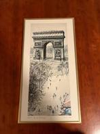 Vier lithografiën van Ortiz Alfau over Parijs, Antiek en Kunst, Ophalen