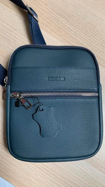 Stijlvolle Nieuwe Leren Donkerblauwe tas - Merk Oscar beschikbaar voor biedingen