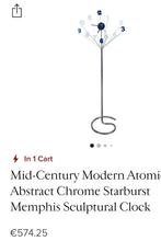 Nelson starburst mid century abstract vloer klok, Ophalen, Zo goed als nieuw, Staande klok