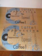 2 x Placemat met tekst koffie- thee, Ophalen of Verzenden, Nieuw, Bord