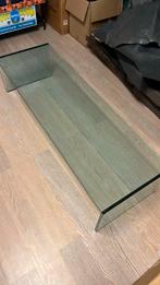 Glazen tafel 155x50x37,5 cm hoog, Huis en Inrichting, Tafels | Salontafels, Ophalen, Gebruikt, 50 tot 100 cm, Minder dan 50 cm