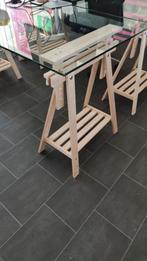 Glazen tafelblad / Glass table top, Huis en Inrichting, Tafelonderdelen, Ophalen, 50 tot 100 cm, Rechthoekig, Glas