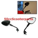 Spiegels Kort Glans Zwart Vespa Sprint 38433, Ophalen of Verzenden, 50cc-Scooterparts, Info@50cc-scooterparts.nl, Veen
