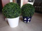 2x immitatie buxus bol, Huis en Inrichting, Ophalen, Gebruikt, Binnen