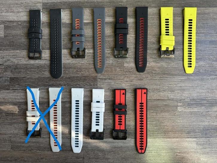 24203 Polsbanden Quickfit Garmin 22mm, dubbele kleur, nieuw, Sieraden, Tassen en Uiterlijk, Sporthorloges, Nieuw, Ophalen of Verzenden