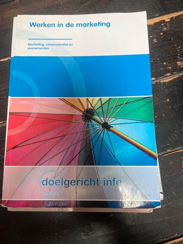 Marketing opleiding MBO boeken Werken in de marketing beschikbaar voor biedingen