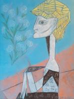 reproductie Picasso op papier 75 x 50 cm, Ophalen of Verzenden