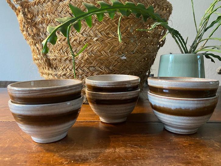 6 Mooie nieuwe keramiek kommetjes / bakjes HK Living style, Huis en Inrichting, Keuken | Servies, Nieuw, Kom(men), Overige stijlen