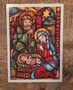 Jozef, Maria en kindje Jezus - Glas in lood style, Verzenden, Gelopen