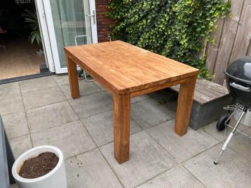 Massief Teakhouten Eettafel - 160x90x79 cm - Binnen/buiten beschikbaar voor biedingen