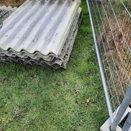 Golfplaat NT grijs 150x110 cm gebruikt asbestvrij, Doe-het-zelf en Verbouw, Dakpannen en Dakbedekking, Gebruikt, Golfplaat, Steen of Klei