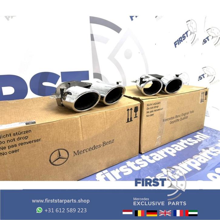 W177 C118 H247 A45 CLA45 GLA45 UITLAAT SIERSTUKKEN A45S CLA4, Auto-onderdelen, Uitlaatsystemen, Mercedes-Benz, Gebruikt, Ophalen of Verzenden