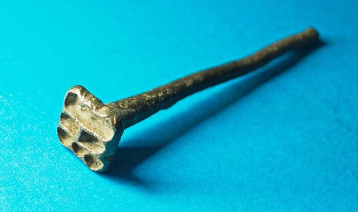 Zegelstempel - Romeins - Brons - Bodemvondst, Antiek en Kunst, Antiek | Gereedschap en Instrumenten, Ophalen of Verzenden