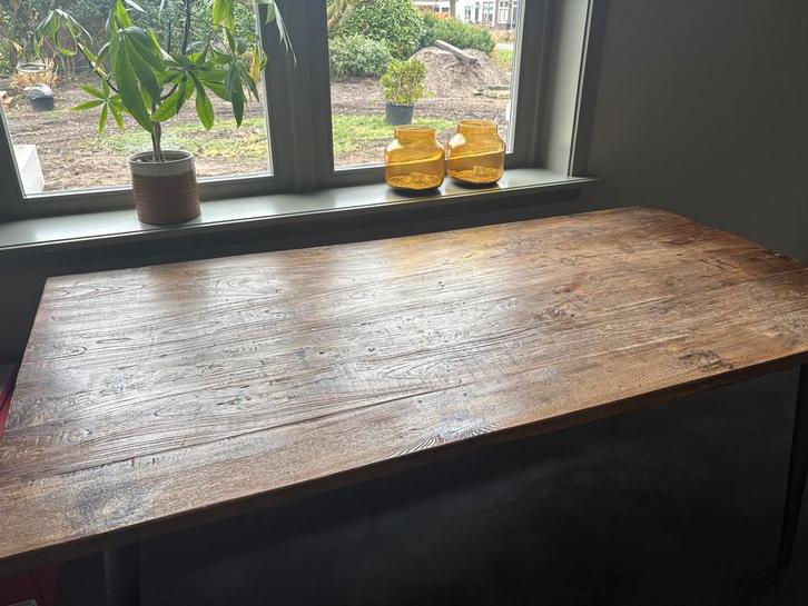 Eettafel Hardhout 180x90, Antiek en Kunst, Antiek | Meubels | Tafels, Ophalen