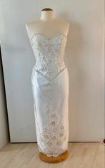 Handgemaakte strapless (trouw) jurk, Ophalen of Verzenden, Zo goed als nieuw, Wit, Trouwjurk
