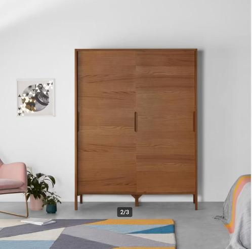 kledingkast - MADE - Ledger - Walnut look, Huis en Inrichting, Kasten | Kledingkasten, Nieuw, 150 tot 200 cm, 100 tot 150 cm, 50 tot 75 cm