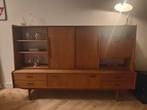 Vintage highboard topform design kast wandmeubel, Ophalen, Zo goed als nieuw, Met deur(en), 25 tot 50 cm