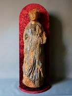 Antiek houten beeld - fragment  - 16e eeuw Heilige, Antiek en Kunst, Ophalen of Verzenden