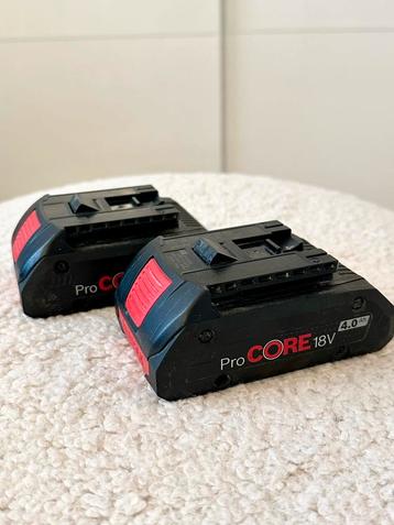 2x Bosch ProCORE 18V 4.0Ah accu beschikbaar voor biedingen