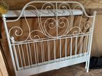 2 persoons bed metaal 140 x 200, Huis en Inrichting, Slaapkamer | Bedden, Ophalen, Gebruikt, Wit, Tweepersoons
