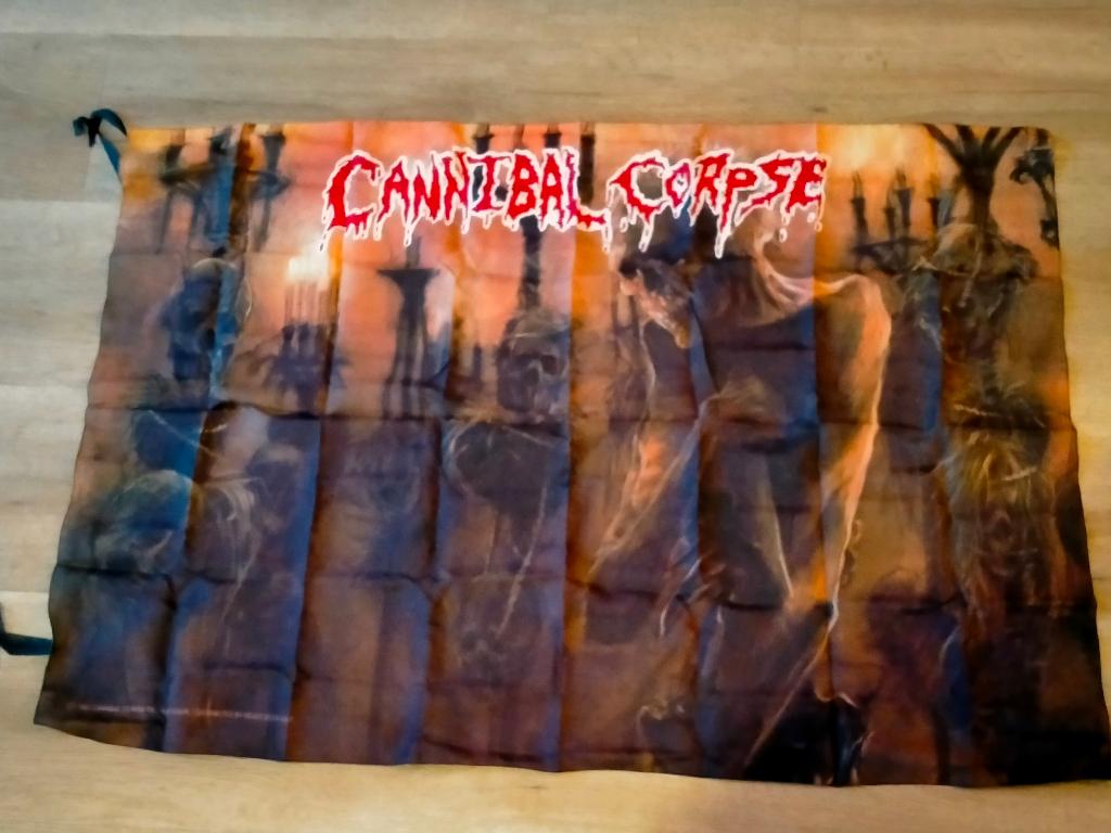 Cannibal Corpse metal muziek vintage band vlag groep 1993, Ophalen of Verzenden, Zo goed als nieuw, Overige typen