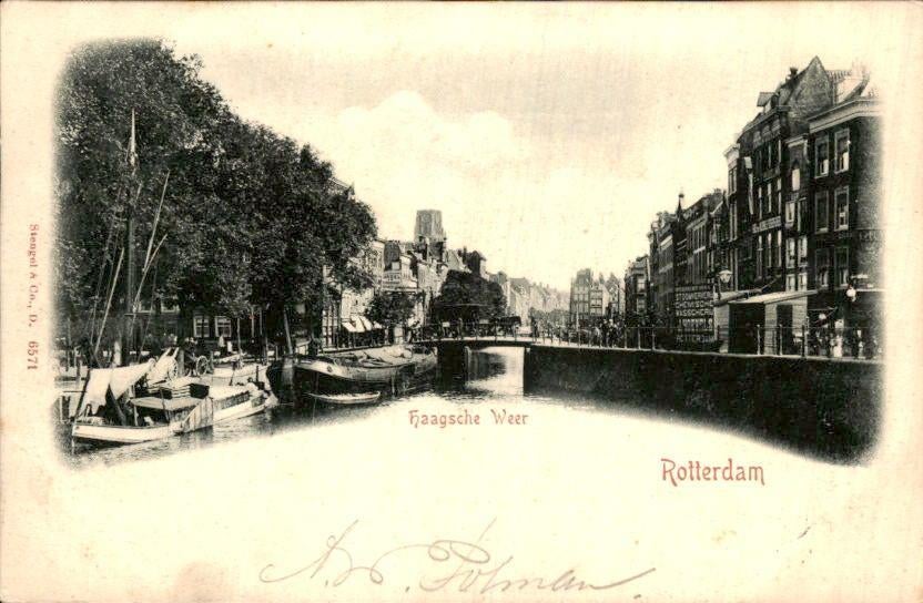 Rotterdam - Haagsche Weer, Verzamelen, Ophalen of Verzenden, Voor 1920, Gelopen, Zuid-Holland