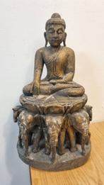 Prachtige Boeddha met olifanten sokkel, Ophalen of Verzenden, Gebruikt