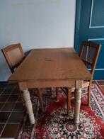 Landelijke eethoek met 4 stoelen (2 met armleuningen), Huis en Inrichting, Ophalen, Gebruikt, 4 tot 6 stoelen