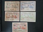 Nieuw Caledonia (Noumea) pick 51&53 1942 55a,57a&58 1943, Postzegels en Munten, Bankbiljetten | Oceanië, Ophalen of Verzenden
