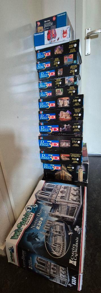 10x 3d puzzels Wrebbit MB Ravensburger  Big Ben Tower Bridge, Hobby en Vrije tijd, Denksport en Puzzels, Gebruikt, Rubik's of 3D-puzzel