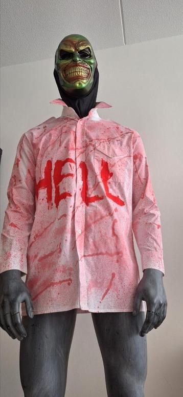 Halloween bebloed overhemd incl.tattoos beschikbaar voor biedingen