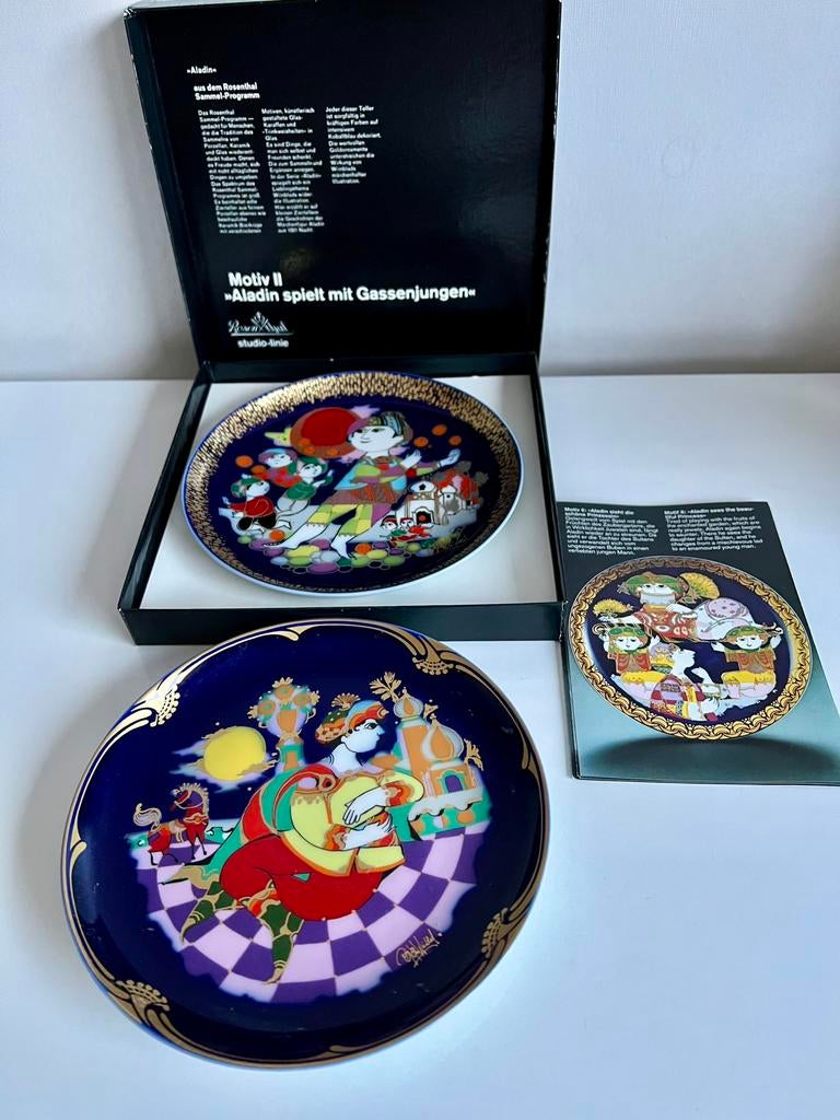2 Rosenthal Björn Wiinblad Wandbordjes Aladin No 2 en 5, Ophalen of Verzenden