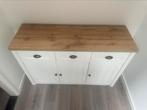 3-delige meubelset wit/hout – TV-meubel, dressoir & tafel, Ophalen, Gebruikt, 25 tot 50 cm