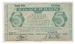 5 gulden zilverbon 16 oktober 1944 zonder No, Postzegels en Munten, Bankbiljetten | Nederland, Ophalen of Verzenden, 5 gulden
