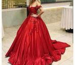 Trouwjurk Sweetheart Off Shoulder - Satijn baljurk gala jurk, Trouwjurk, Nieuw, Ophalen of Verzenden, H