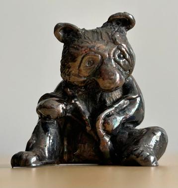 Zeldzaam zilveren miniatuur panda beer sterling zilver 925 beschikbaar voor biedingen