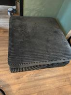 Grote poef (hokker) ribstof vierkant, Ophalen of Verzenden, Vierkant, Minder dan 50 cm, Minder dan 50 cm