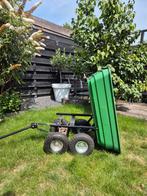 Tuinkar bolderkar met kiepfunctie en luchtbanden, Ophalen of Verzenden, Gebruikt