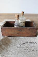 Oud brocante houten bakje *Pronck & Praal*, Ophalen of Verzenden