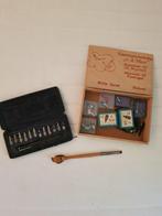 Antieke vulpennen set, vulpen, kroontjes., Overige merken, Gebruikt, Met doosje, Ophalen of Verzenden
