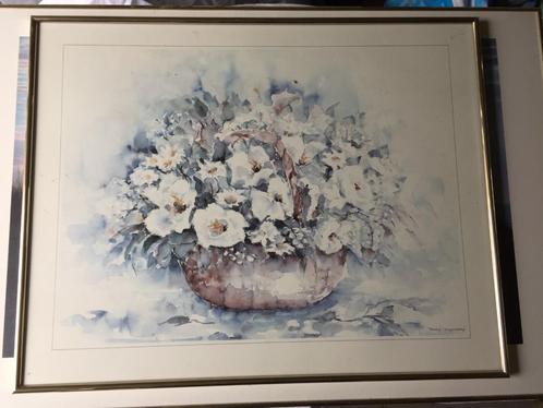 tekening aquarel, Huis en Inrichting, Woonaccessoires | Schilderijen, Tekeningen en Foto's, Gebruikt, Tekening, 50 tot 75 cm, 50 tot 75 cm