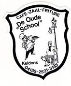 Sticker horeca Snackbar de Oude School Keldonk, Verzamelen, Verzenden, Zo goed als nieuw, Overige typen