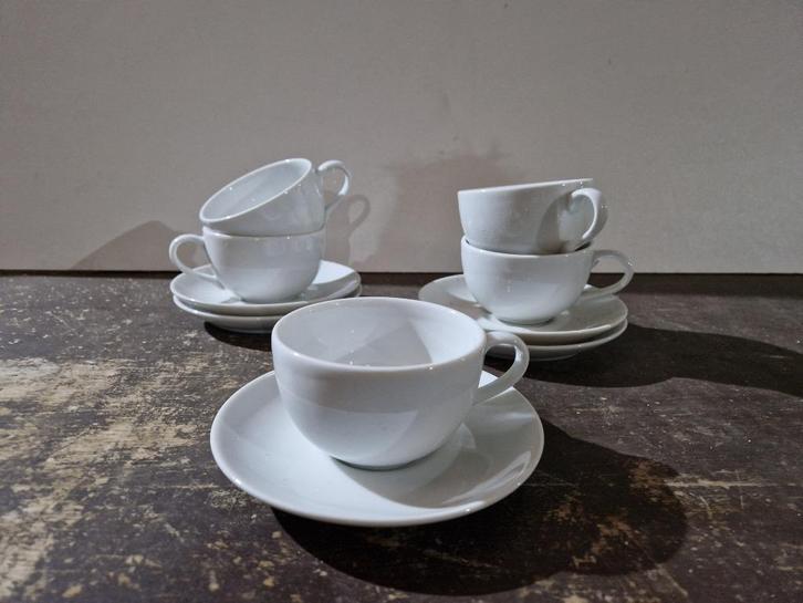 Mosa wit porseleinen kop en schotels 20 stuks, Huis en Inrichting, Keuken | Servies, Gebruikt, Kop(pen) en/of Schotel(s), Overige stijlen