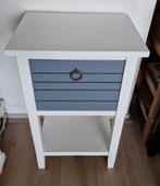 Kastje / nachtkastje wit + grijs 40 x 35 x h65 cm *j, Ophalen, Minder dan 45 cm, 55 tot 70 cm, Zo goed als nieuw