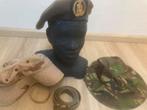 Pashoofd + hoed woodland, dessert, baret td, riem tech troep, Ophalen of Verzenden, Landmacht, Nederland, Helm of Baret