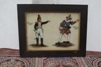 Schilderijtjes tussen glas geschilderd ( Antiek, Antiek en Kunst, Ophalen of Verzenden